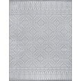 thumbnail image 3 of 8x10 Water Resistant, Large Indoor Outdoor Rugs for Patios, Front Door Entry, Entryway, Deck, Porch, Balcony | Outside Area Rug for Patio | Gray, Tribal | Size: 7'11'' x 10'3'', 3 of 8