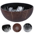 thumbnail image 3 of Natural Coconut Shell Bowl Storage Bowl Candy Container Nuts Holder (Pattern 5), 3 of 8