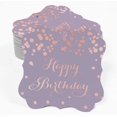 thumbnail image 2 of Inkdotpot Real Rose Gold Foil Happy Birthday Tags Favor Bracket Shape Hang Pack Of 50 Paper Tags, 2 of 6