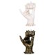 thumbnail image 1 of 2 Piezas de Candelabro de Buda, Estatua de Mano de Loto, , Decoración de Sunnimix Candelero de Buda, 1 of 8