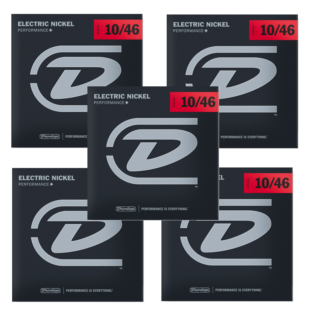 Dunlop Guitar Strings  5-Packs  Electric   Nickel Wound  10-46