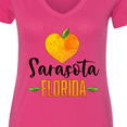 thumbnail image 4 of Inktastic Sarasota Florida Orange in Heart Women's V-Neck T-Shirt, 4 of 5
