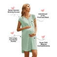 thumbnail image 2 of Ekouaer Labor/Delivery/Hospital Gown Nursing Dress Maternity Nightgown Sleepwear for Breastfeeding with Button Ice, 2 of 6