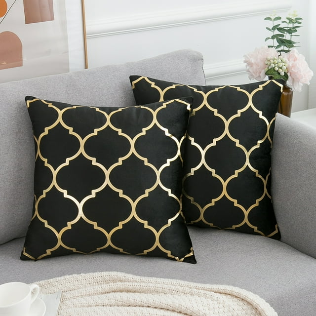 Throw Pillow Covers 18x18 Decorative Velvet Farmhouse Square Pillow