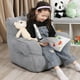 thumbnail image 3 of Puf MOMCAYWEX para niños con oso de peluche, color gris, 3 of 6