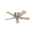 thumbnail image 5 of Hunter 42 inch Indoor Ceiling Fan with LED Lights and Pull Chain - Low Profile Mount Ceiling Fan, 5 Blades, For Bedroom, Living Room, or Kitchen, Quiet - Crestfield 52154, Brushed Nickel, 5 of 16