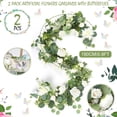 thumbnail image 7 of DAMAI 5.9Ft Artificial Eucalyptus Flower Garland with Fake Rose Dahlias Flower Vine Seeded Eucalyptus Leaves Greenery Garland for Wedding Table Backdrop Party Centerpiece Room Decor, 7 of 7