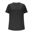 thumbnail image 3 of Jalioing Women's Workout T Shirt Breathable Loose Short Sleeve Athletic Shirts V Neck Quick Dry Sport Tees, 3 of 8