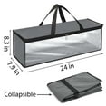 thumbnail image 2 of Deago 4 Pack Hat Storage Bag for Baseball Cap Organizer Clear Hat Case with Carrying Handles and Zippered Dust Proof Hat Holder (Black), 2 of 8