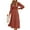 Dark Red, variant on MAWCLOS Women Loose Long Sleeve Maxi Dresses Party Swing A Line Dress Denim Blue L