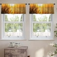 thumbnail image 2 of LALILO Kitchen Curtain Valance Feather Grass Sunlight Rod Pocket Window Curtain 52"x 18" Set of 2, 2 of 5