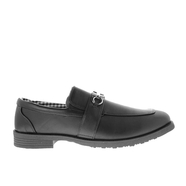 Mocasín color negro con costuras y hebilla color humo 27.5 Dorothy Gaynor Mocasín color negro con costuras y hebilla color humo 27.5