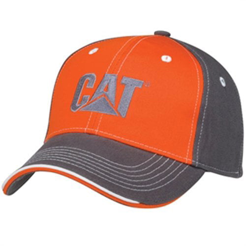 Caterpillar CAT Equipment Peoria IL Black & Gray Script Trucker Mesh Cap/Hat 