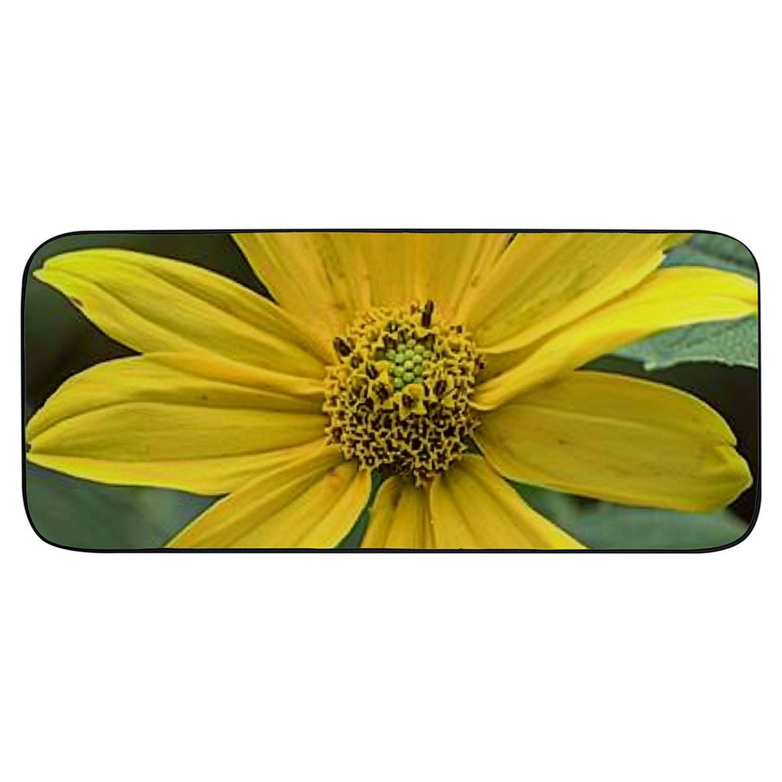 Heduofu Decorative Door Mat, Door Mat with Non-Slip Rubber Backing, Easy Cleaning, Traps Dirt, Rug for Entry, Patio, Garage - Yellow Flower Floral Spring Summer Nature Plant 19.68*47.24 in