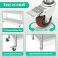 thumbnail image 3 of COZONY Stainless Steel Worktable without Casters, 60 * 24 * 35", Heavy-Duty Metal Table Cart without Backsplash, Commercial Workstation for Restaurants, Homes, and Hotels, Silver, 3 of 8