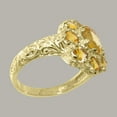 thumbnail image 3 of LBG British Made 10k Yellow Gold Natural Citrine Womens Statement Ring - 33 size options - Size 8.75, 3 of 8