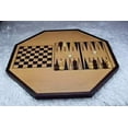thumbnail image 4 of Kroeger Crokinole 22” Deluxe 3 in 1 Checkers & Backgammon Board Game w/ Discs, 4 of 4
