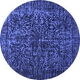 thumbnail image 1 of Ahgly Company Indoor Round Abstract Blue Contemporary Area Rugs, 8' Round, 1 of 4