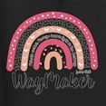 thumbnail image 2 of Waymaker Rainbow Inspirational/Christian Womenâ€™s Standard V-Neck Tee, Black, X-Large, 2 of 5