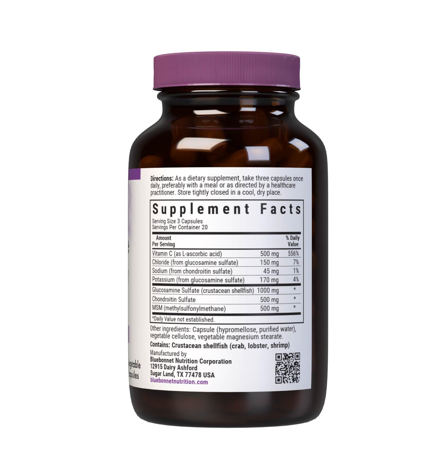 Bluebonnet Glucosamine Chondroitin & MSM, Glucosamine, Bone & Joint Health*, 20 Days