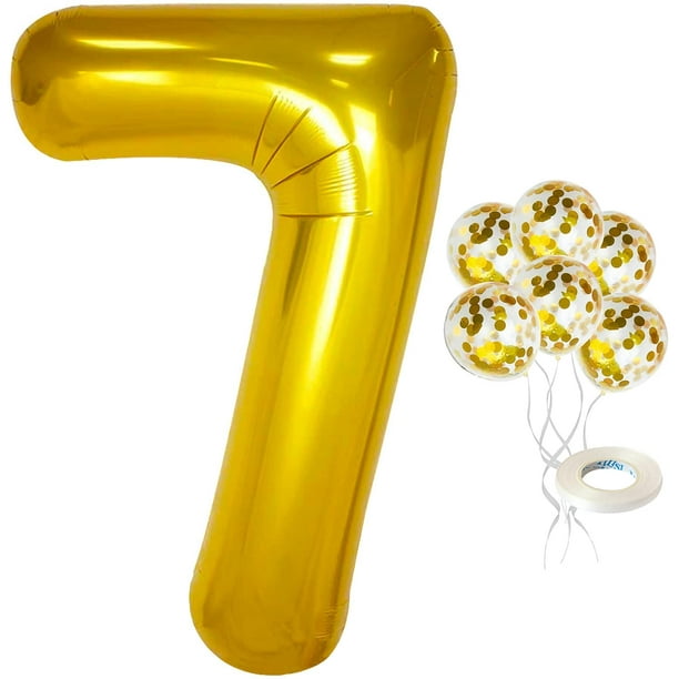Gold Number 1 Balloon for First Birthday Large 40 Inch Gold