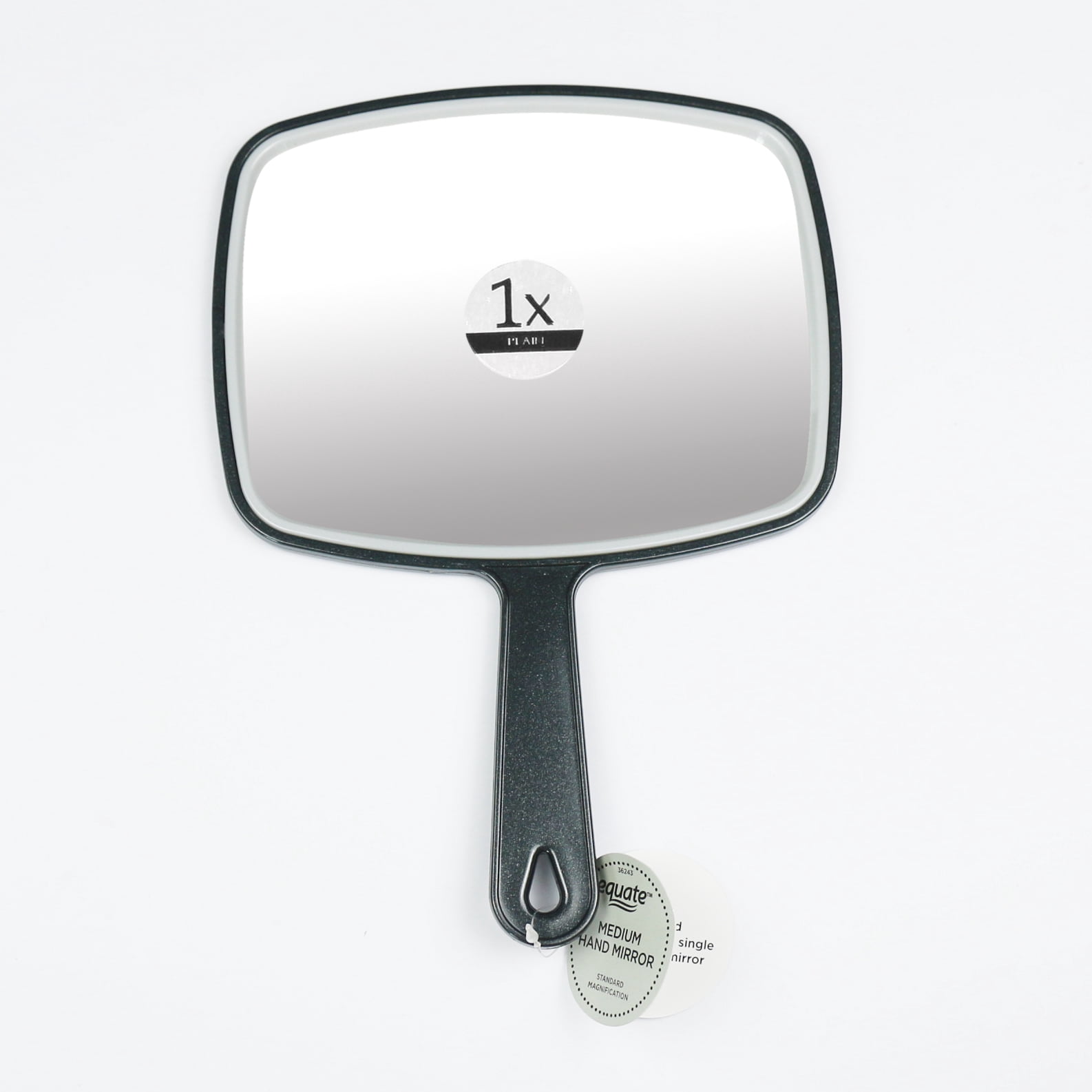 Equate Medium Hand Face Mirror, Black, Size 10.6