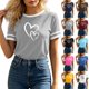 thumbnail image 1 of Neewe Blouse for Women Dressy Casual Short Sleeve Color Block Tops Fashion Peint Crew Neck Tunic Shirts Summer Clothes, 1 of 8