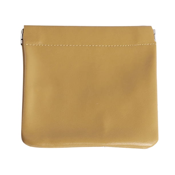 Bolsa con cierre a presión Mini neceser de imitación de cuero Organizador impermeable con cierre automático para monedas, joyas, tarjetas, pintalabios y llaves