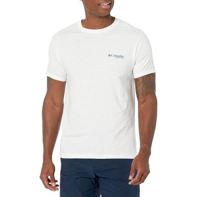 Camiseta Columbia Apparel PFG Graphic para hombre, color blanco, talla XL