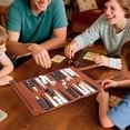 thumbnail image 6 of Roll-up Portable Suede Backgammon Game Set, Foldable Travel Backgammon Games, Portable Lightweight Backgammon Game, 6 of 9