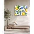 thumbnail image 5 of Yellow Lemon Wall Art for Living Room,Canvas Picture Wall Decor for Bathroom Bedroom,Blue Flower Botanical Blossom Motif Spring Painting Artwork for Office Kitchen Hallway Dining Room Decor 24"x32", 5 of 8