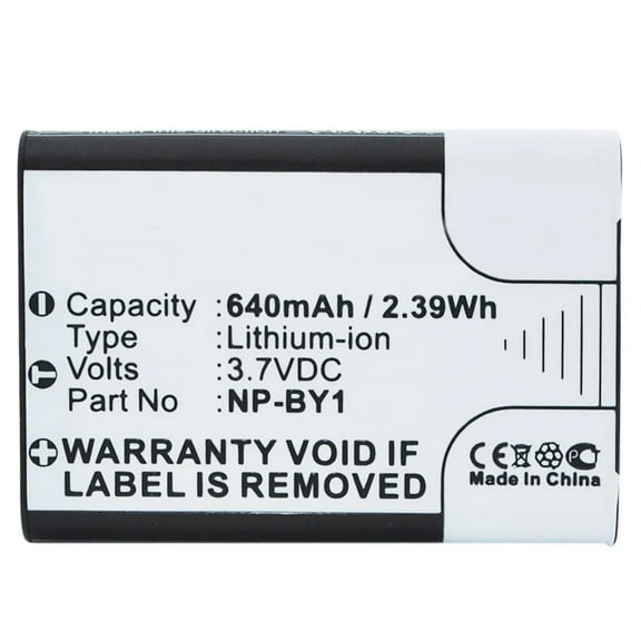 Batteries N Accessories BNA-WB-L9206 Digital Camera Battery - Li-ion, 3.7V, 640mAh, Ultra High Capacity - Replacement for Sony NP-BY1 Battery