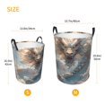 thumbnail image 3 of Balery Cool Cloud White Dragon Cesta de ropa redonda con asas, impermeable, independiente, para ropa, juguetes, dormitorio y familia-Small, 3 of 6