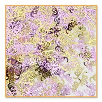 Beistle Pack of 6 Purple and Gold Streamer Fun Confetti Bags 0.5 Oz