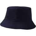 thumbnail image 2 of CoCopeaunts Summer Bucket Hats Cotton Sunscreen Double-Faced Wear Basin Hat Men Casual Solid Outdoor Fisherman Hat Black Lining, 2 of 8