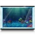 thumbnail image 2 of Aquarium Background Stickers  - Cartoon Underwater Coral,  Bubbles - Fish Tank Reptile Terrarium Decor Poster, 2 of 6