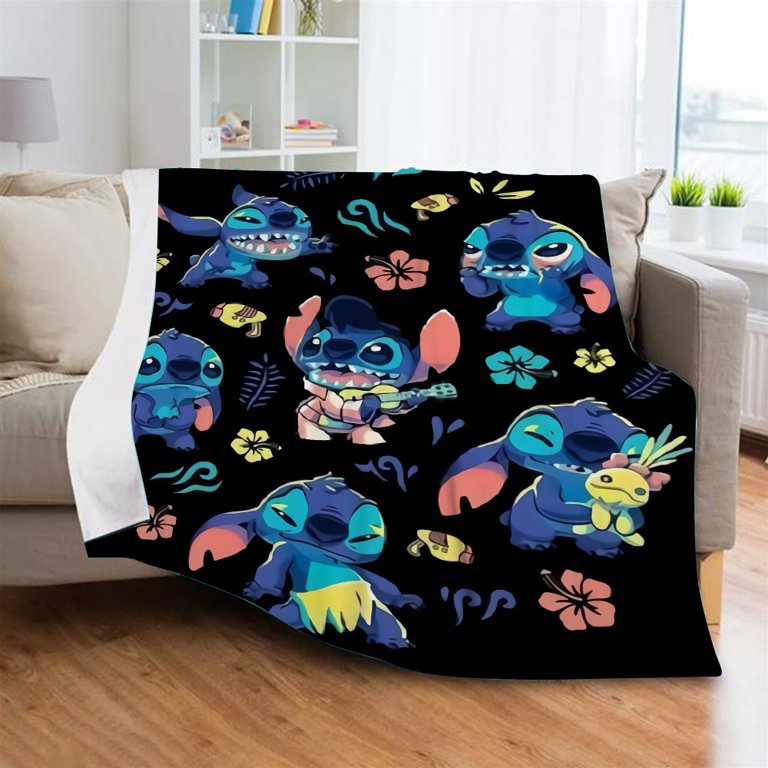 Lilo & Stitch Cartoon Throw Blanket for Valentine Gifts  (51x59inch/130x150cm)