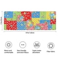 thumbnail image 3 of Pioneer Flower Floral Print Pattern Bathroom Rugs Mat, Non Slip Microfiber Bathroom Rug with Rubber Backing, Soft Mats for Bathroom Floor Tub Shower, 17"x47", 3 of 5