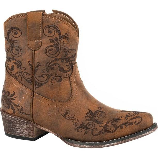 Roper Roper Womens Stuff Embroidery Round Toe Western Cowboy Boots