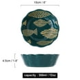 thumbnail image 3 of Qeeadeea Small Round Baking Dish Set Of 2, Colorful Ceramic Pie Pan, Round Ceramic Pie Plate-green-fish, 3 of 7