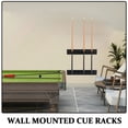 thumbnail image 3 of ETHZZLE Solid Wood Wall Mount Pool Cue Holder Rack with T Shape Design for 6 Cue Storage Black, 3 of 8