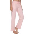thumbnail image 3 of HEARTNICE Womens Cotton Pajama Pants, Soft Lounge Lightweight Sleep Pj Bottoms,(Pink,S), 3 of 5