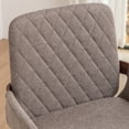 thumbnail image 2 of FOWEOAIU Modern Dining Chairs,Fabric Upholstered Walnut Wood Kitchen Dining , Light Brown (Set of 6) ﻿, 2 of 10