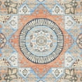 thumbnail image 5 of SAFAVIEH Saffron Leighton Border Cotton Area Rug, Orange/Blue, 3' x 5', 5 of 6