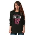 thumbnail image 3 of Beware Fight Back Breast Cancer Pink Women's Long Sleeve T Shirt Brisco Brands M, 3 of 6