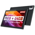 thumbnail image 1 of YQSAVIOR Tablette Android 13 de 10,1 Pouces, 10 Go RAM + 64 Go ROM + 1 To Extensible, Tablettes PC, MTK8768 Octa-CORE 2,2 GHz, Écran IPS 1280 * 800, Double Caméra 2 + 8 MP, Wi-Fi, BT, Noir, 1 of 7