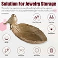 thumbnail image 7 of Bird Jewelry Tray Decorative Ring Dish,Antique Bird & Leaf Jewelry Tray Organizer, Vintage Gold Decorative Ring Dish for Dresser Top, Elegant Resin Catchall Bowl (Gold), 7 of 7