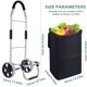 thumbnail image 3 of Carrito de compras forro, bolsas de tranvía para carrito de compras reemplazo impermeable con bolsillos laterales de malla plegable bolsa de almacenamiento, negro, 3 of 5