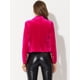 thumbnail image 4 of Chaqueta De Traje De Oficina De Negocios Con Solapa Y 1 Botón De Terciopelo Para Mujer Rosa Caliente S, 4 of 5