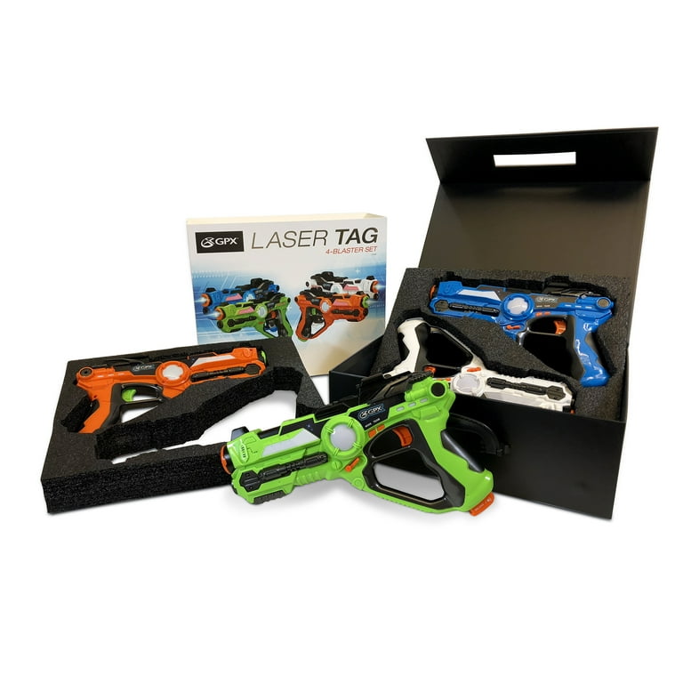 GPX Laser Tag Blaster Set - 4-Player Game - Up to 130 Range